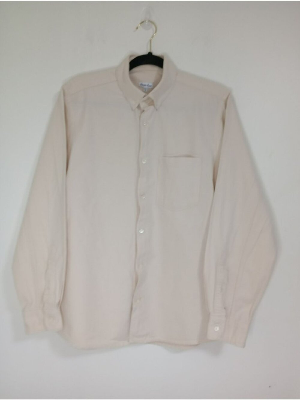Steven Alan Shirt Beige Button-Up Mens M 100% Cotton